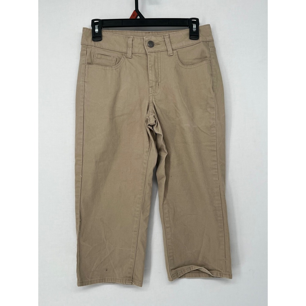 Riders by Lee Womens Khaki Capri Pants Size 4 Medium Tan Stretch Cropped Twill